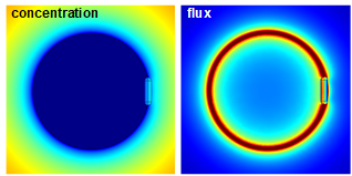 Electrochemical blocking collisions: flux and concentration